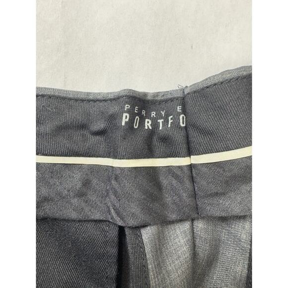 Perry Ellis Men's Dress Pants Trousers Gray Pleated Straight Men's Size 34 * 32 - Picture 8 of 9